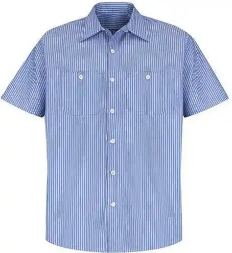 Red Kap Sp20l Premium Short Sleeve Work Shirt Long Sizes Gm Blue White