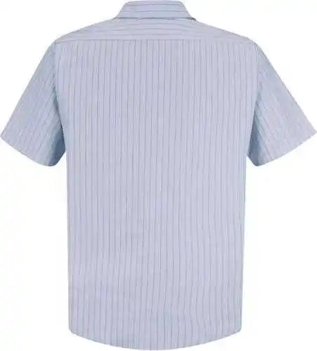Red Kap Sp20l Premium Short Sleeve Work Shirt Long Sizes Light Blue Navy Stripe