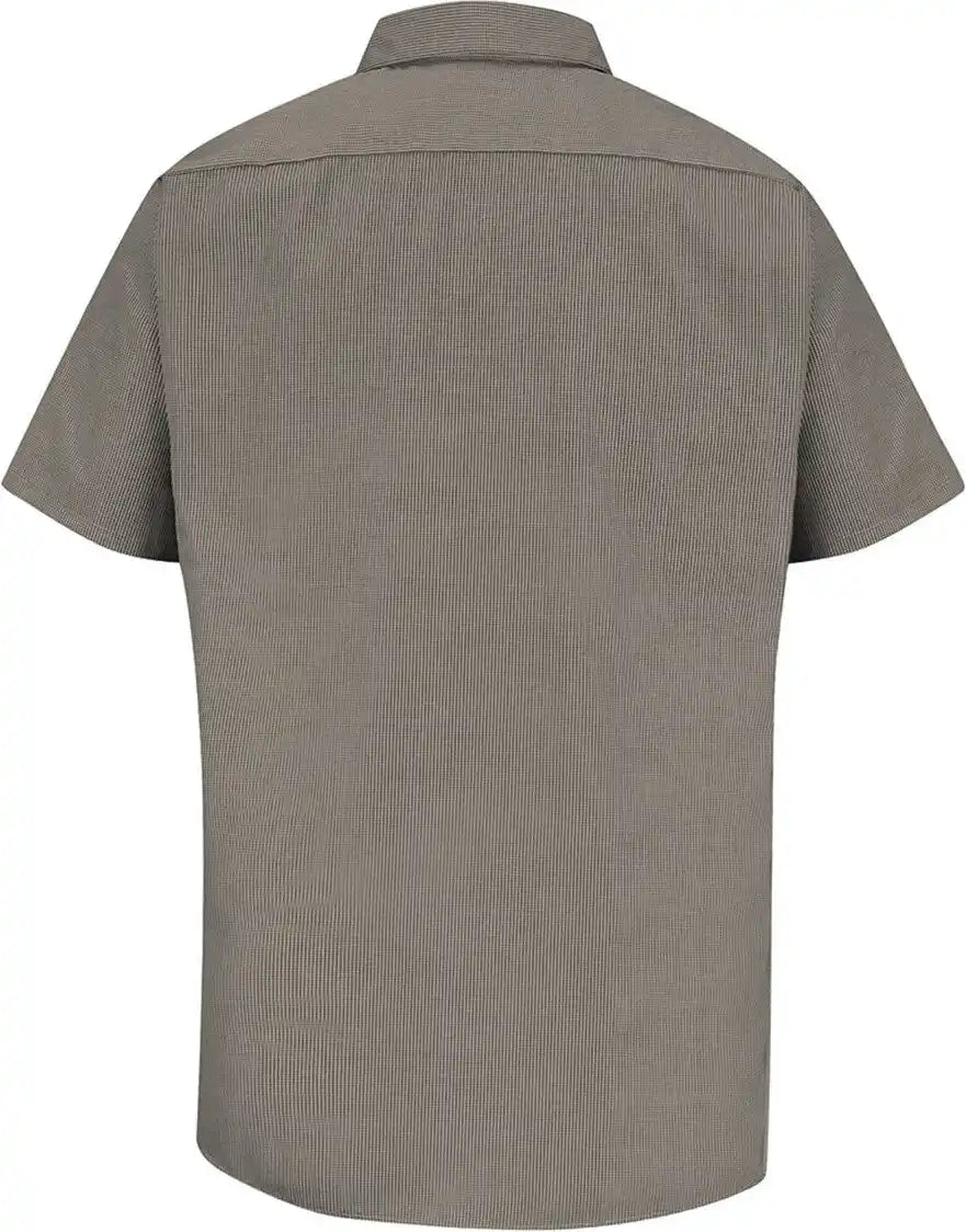 Red Kap Sp20t Premium Short Sleeve Work Shirt - Tall Sizes - Kb-khaki Black Microcheck - Kb-khaki/ / Lt