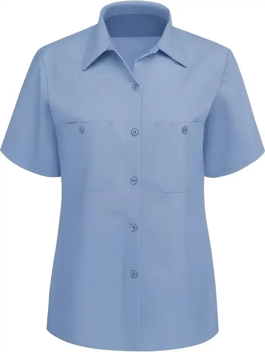 Red Kap Sp23 Women’s Industrial Work Shirt Light Blue