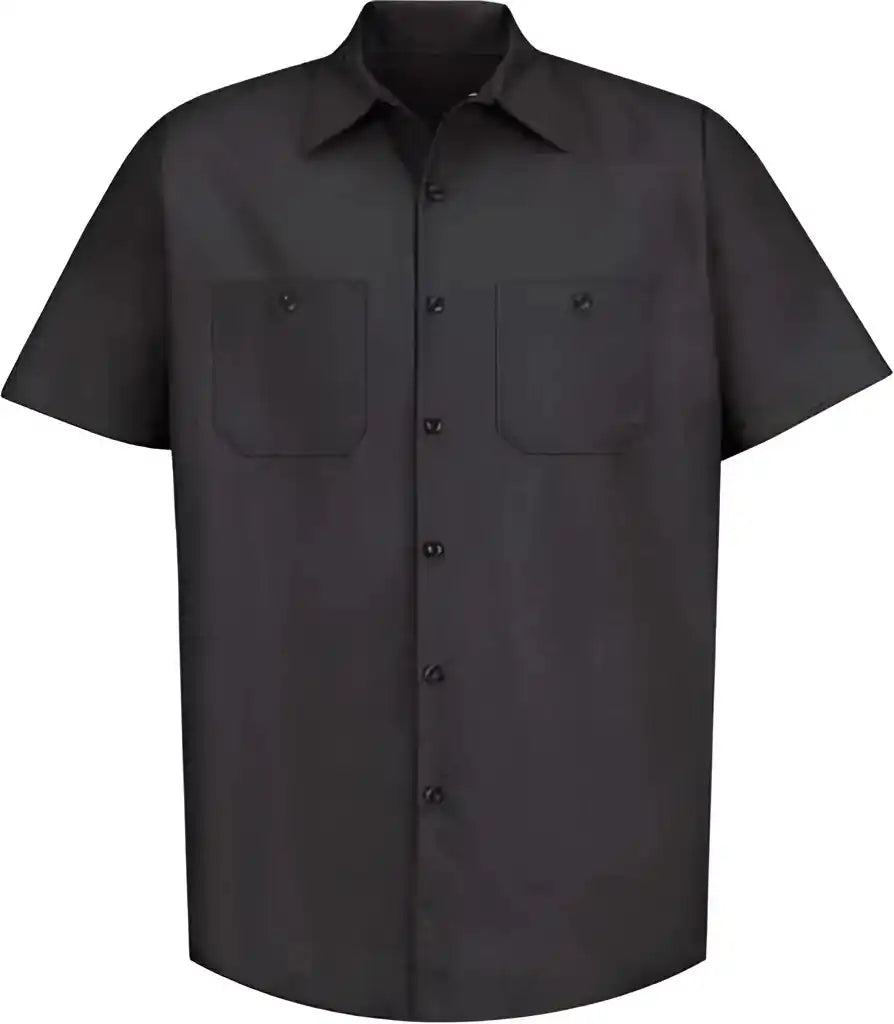 Red Kap Sp24 Industrial Short Sleeve Work Shirt Black