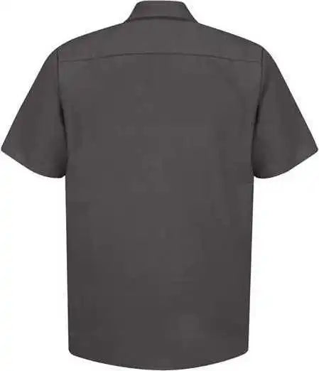 Red Kap Sp24 Industrial Short Sleeve Work Shirt Charcoal