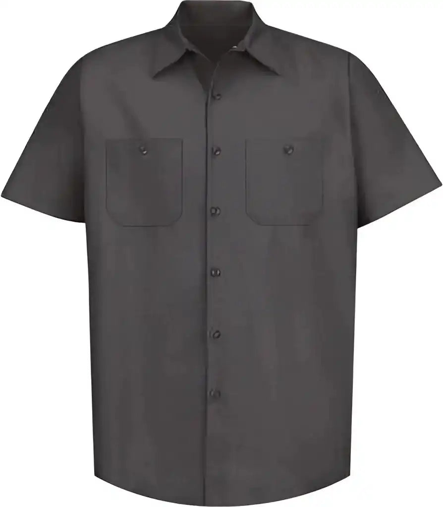Red Kap Sp24 Industrial Short Sleeve Work Shirt - Charcoal