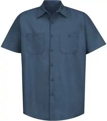 Red Kap Sp24 Industrial Short Sleeve Work Shirt Dark Blue