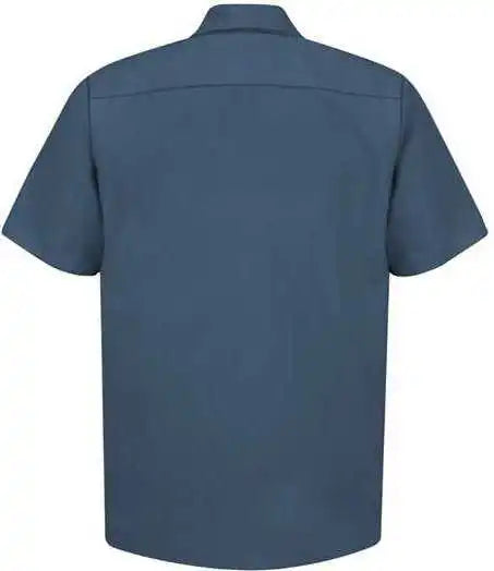 Red Kap Sp24 Industrial Short Sleeve Work Shirt Dark Blue