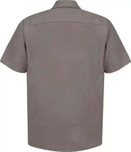 Red Kap Sp24 Industrial Short Sleeve Work Shirt Gray