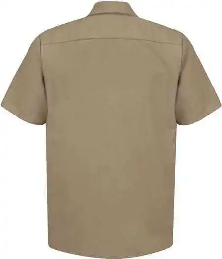Red Kap Sp24 Industrial Short Sleeve Work Shirt - Khaki