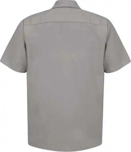 Red Kap Sp24 Industrial Short Sleeve Work Shirt - Light Gray