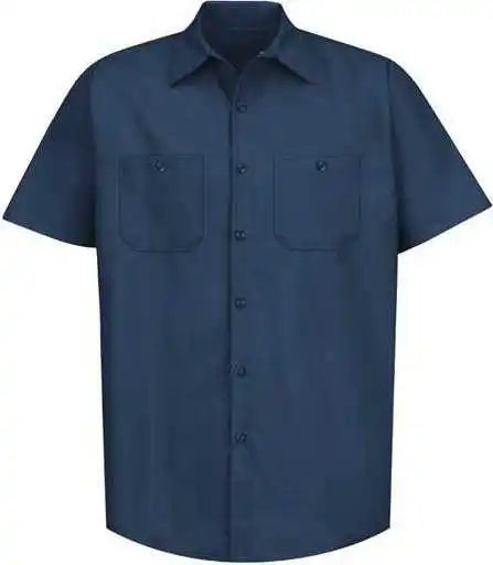 Red Kap Sp24 Industrial Short Sleeve Work Shirt Navy