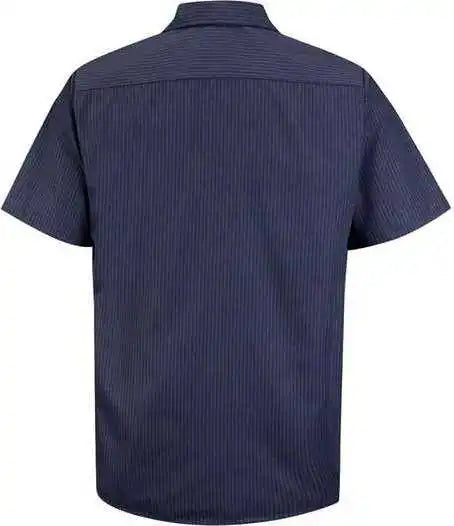 Red Kap Sp24 Industrial Short Sleeve Work Shirt Nl Navy Light Blue