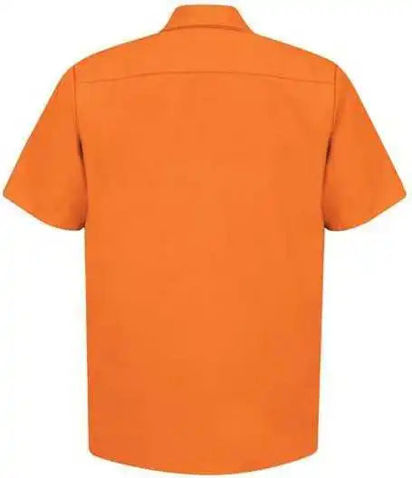 Red Kap Sp24 Industrial Short Sleeve Work Shirt Orange