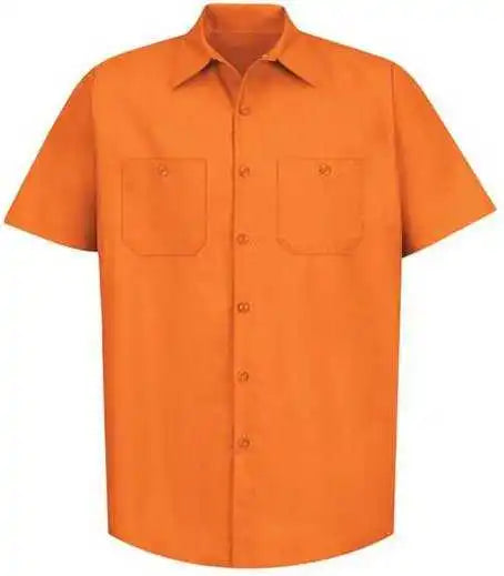 Red Kap Sp24 Industrial Short Sleeve Work Shirt Orange