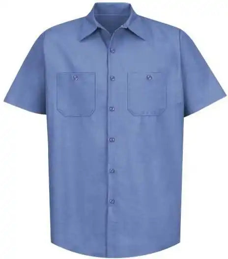 Red Kap Sp24 Industrial Short Sleeve Work Shirt Petrol Blue