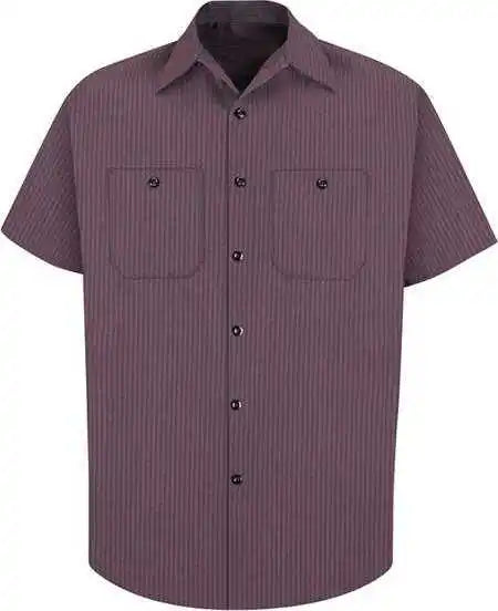 Red Kap Sp24 Industrial Short Sleeve Work Shirt - Rc - Charcoal