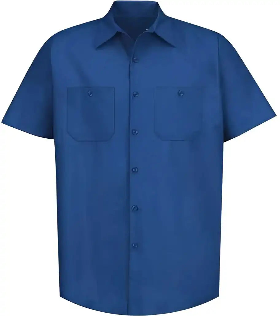 Red Kap Sp24 Industrial Short Sleeve Work Shirt Royal Blue