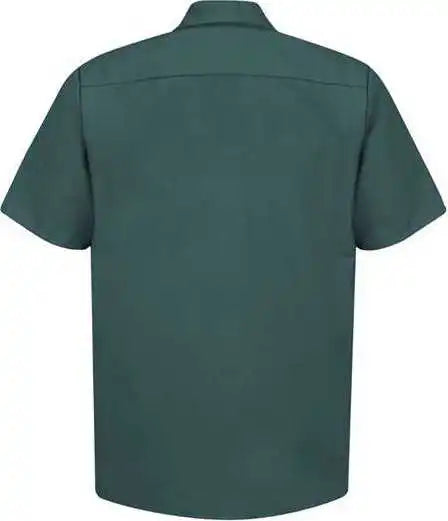 Red Kap Sp24 Industrial Short Sleeve Work Shirt Spruce Green