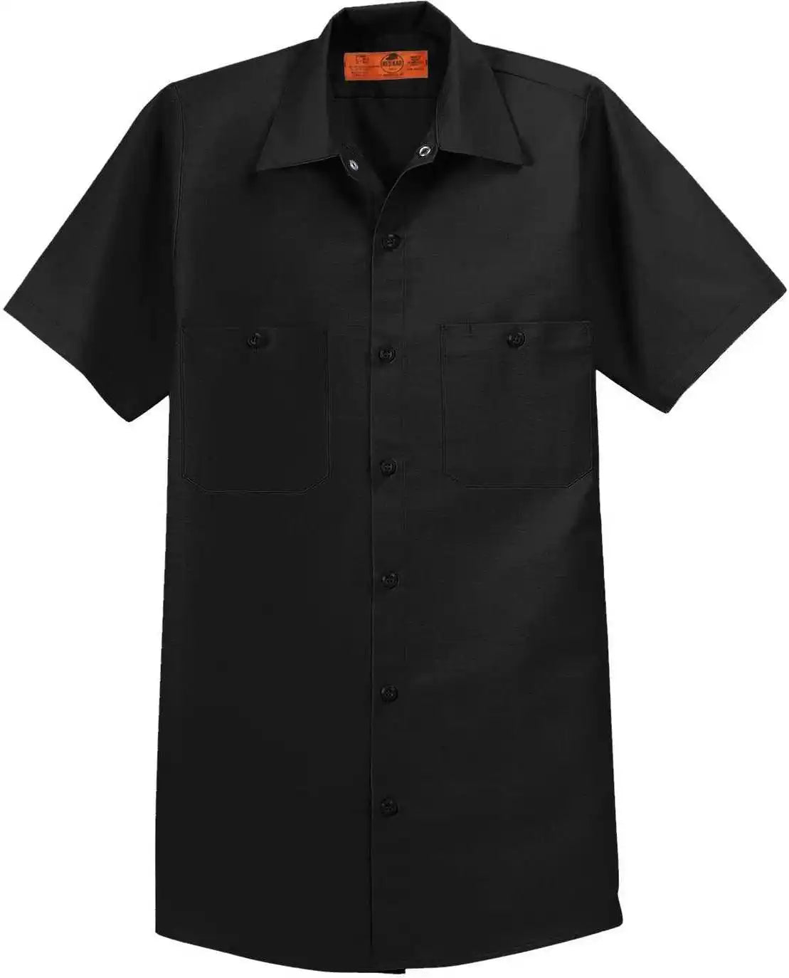 Red Kap Sp24 Short Sleeve Industrial Work Shirt - Black