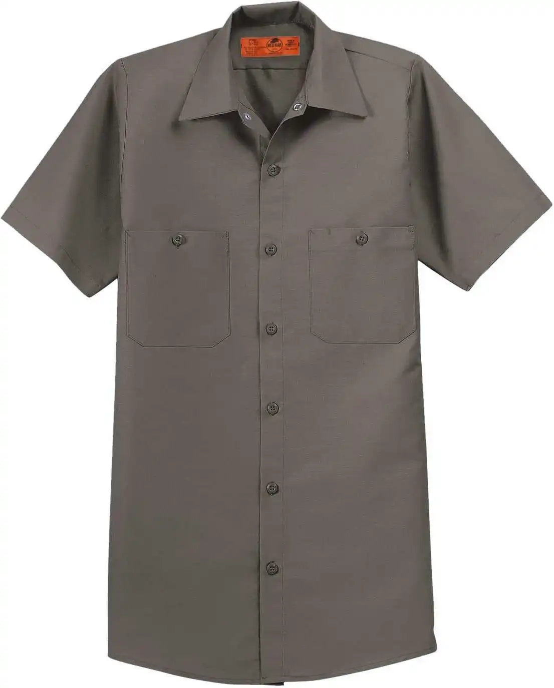 Red Kap Sp24 Short Sleeve Industrial Work Shirt Gray