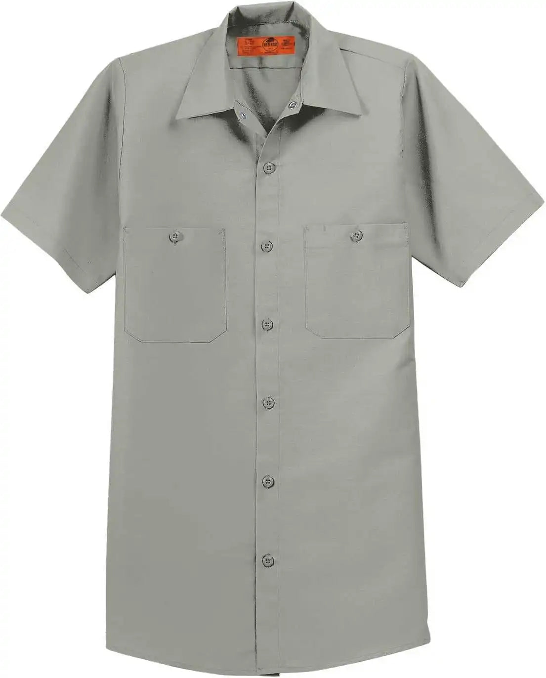 Red Kap Sp24 Short Sleeve Industrial Work Shirt Light Gray