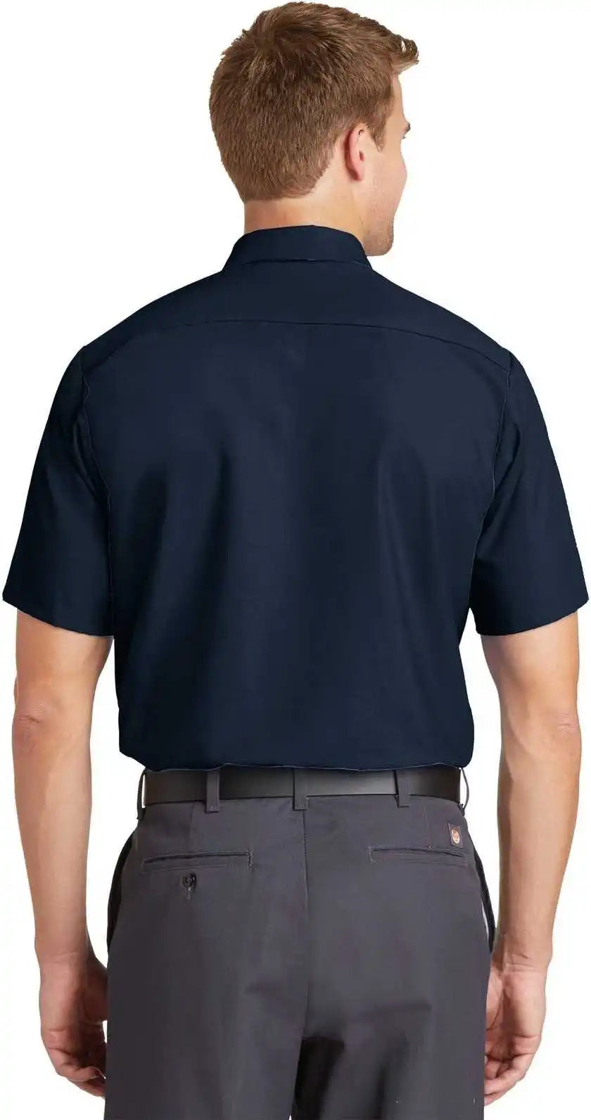 Red Kap Sp24 Short Sleeve Industrial Work Shirt Navy