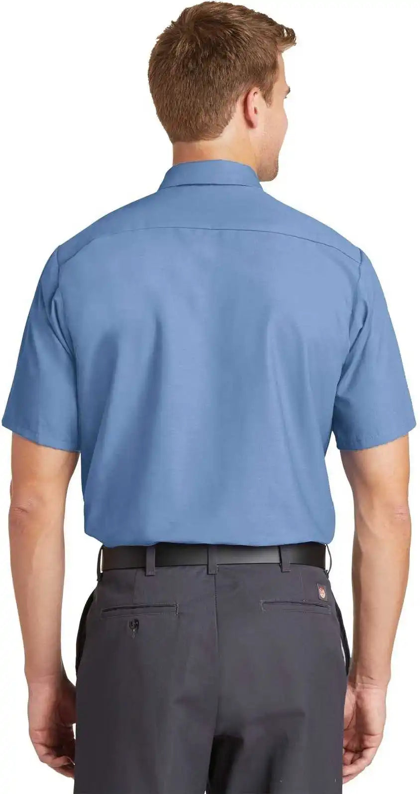 Red Kap Sp24 Short Sleeve Industrial Work Shirt Petrol Blue