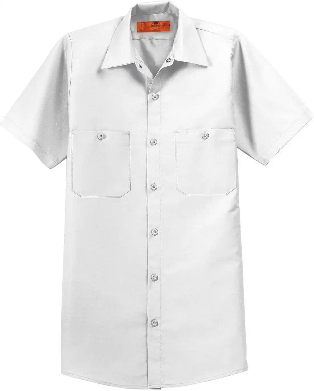 Red Kap Sp24 Short Sleeve Industrial Work Shirt White