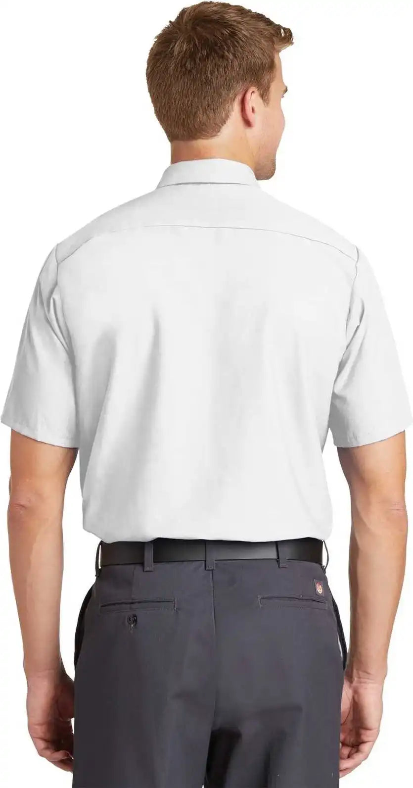 Red Kap Sp24 Short Sleeve Industrial Work Shirt White