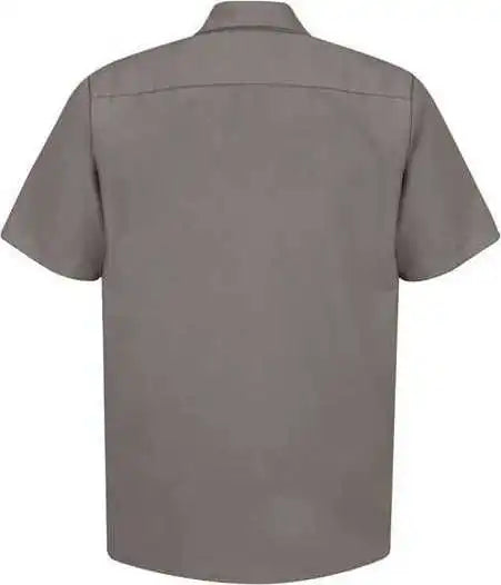 Red Kap Sp24l Short Sleeve Work Shirt - Long Sizes - Gray