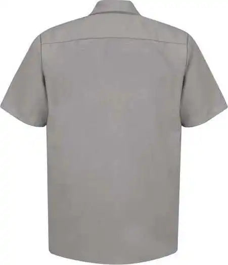 Red Kap Sp24l Short Sleeve Work Shirt - Long Sizes - Light Gray