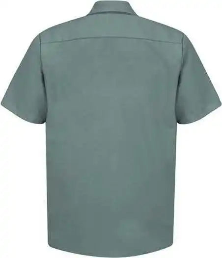 Red Kap Sp24l Short Sleeve Work Shirt Long Sizes Light Green
