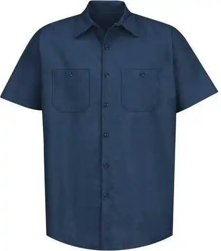Red Kap Sp24l Short Sleeve Work Shirt Long Sizes Navy