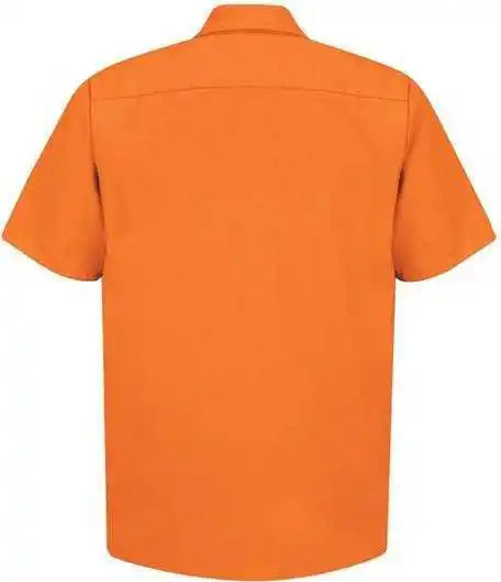 Red Kap Sp24l Short Sleeve Work Shirt Long Sizes Orange