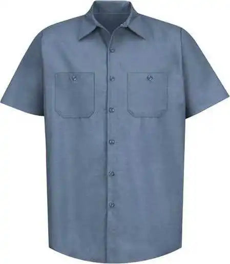 Red Kap Sp24l Short Sleeve Work Shirt Long Sizes Petrol Blue