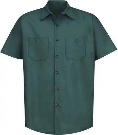 Red Kap Sp24l Short Sleeve Work Shirt Long Sizes Spruce Green