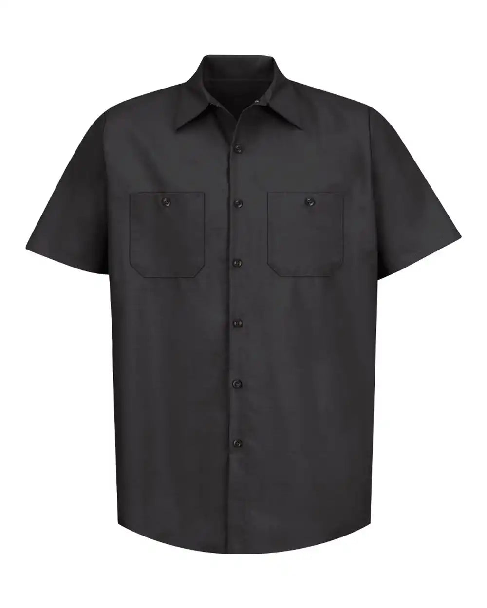 Red Kap Sp24t Industrial Short Sleeve Work Shirt - Tall Sizes - Black - Lt