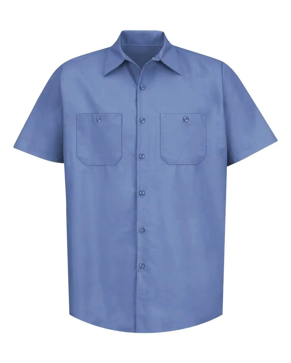Red Kap Sp24t Industrial Short Sleeve Work Shirt - Tall Sizes - Petrol Blue - 5xlt