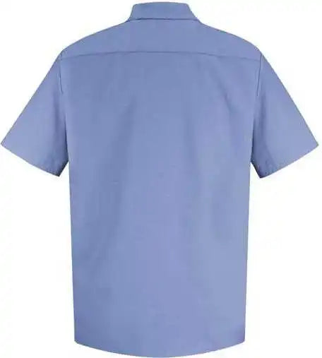 Red Kap Sp26 Specialized Short Sleeve Pocketless Work Shirt Light Blue