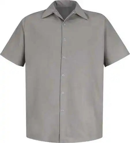 Red Kap Sp26 Specialized Short Sleeve Pocketless Work Shirt - Light Gray