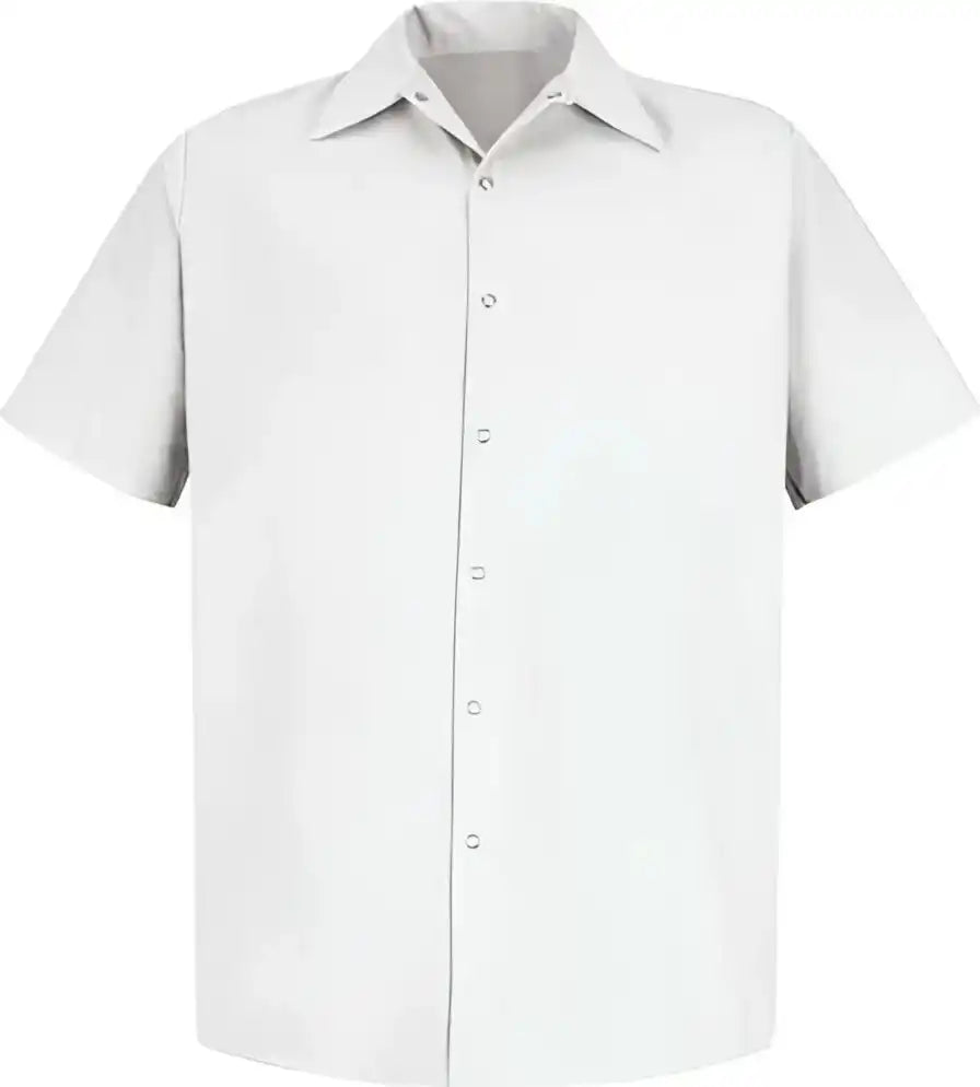 Red Kap Sp26 Specialized Short Sleeve Pocketless Work Shirt White