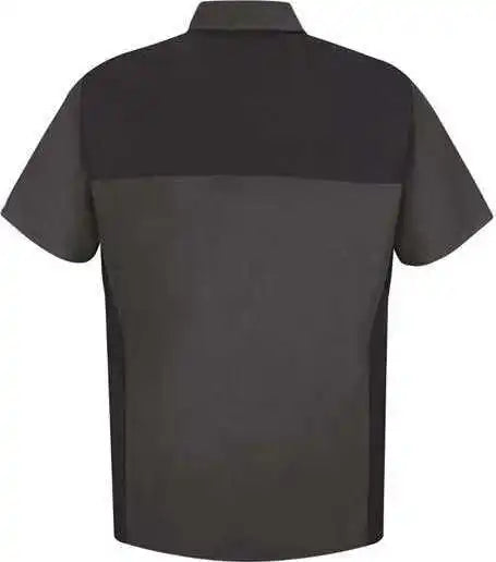 Red Kap Sp28 Short Sleeve Motorsports Shirt - Charcoal Black