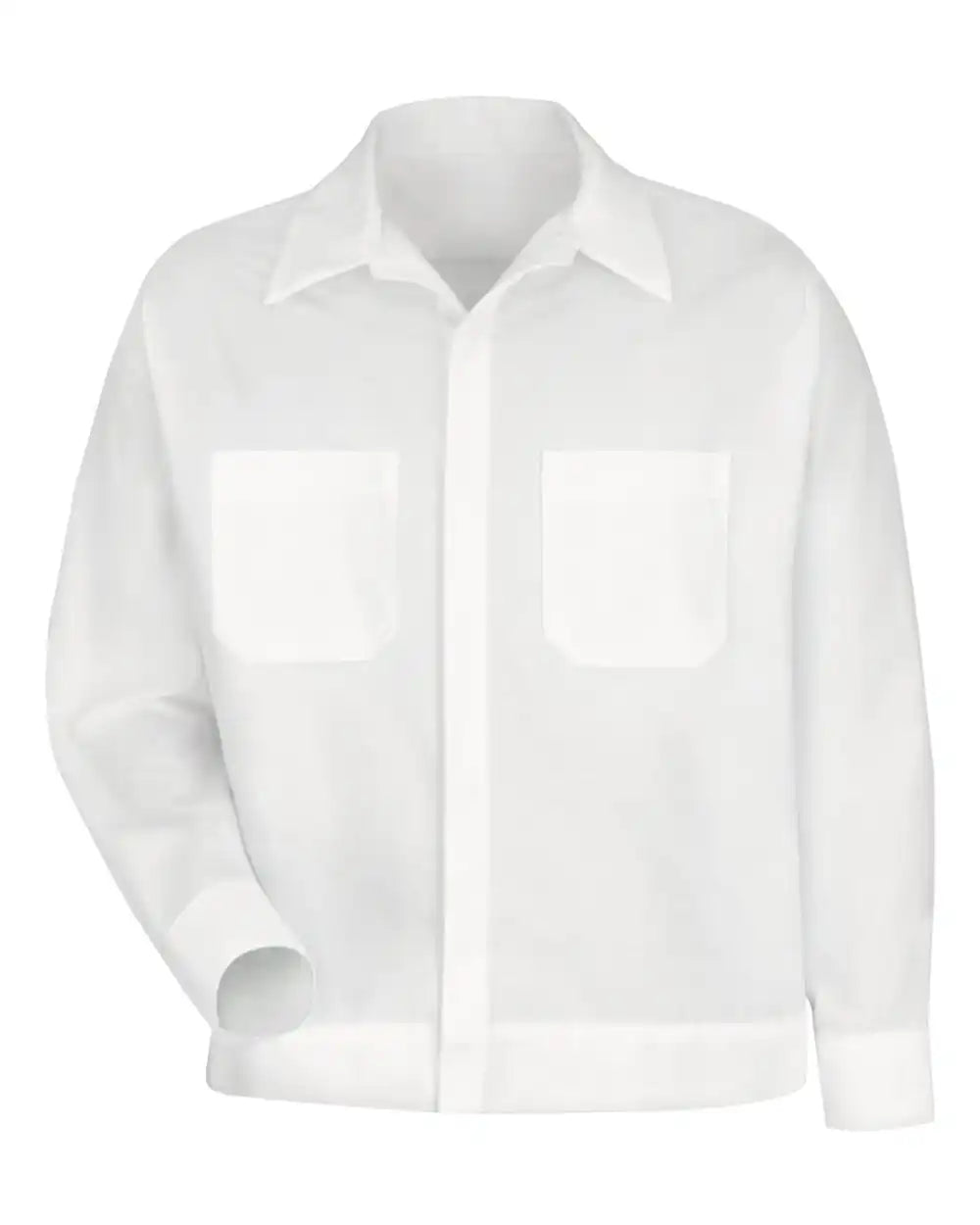 Red Kap Sp35t Button-front Shirt Jacket - Tall Sizes - White / Lt