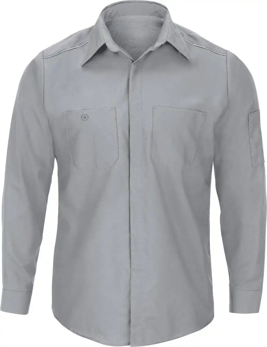 Red Kap Sp3a Pro Airflow Long Sleeve Work Shirt - Grey - s