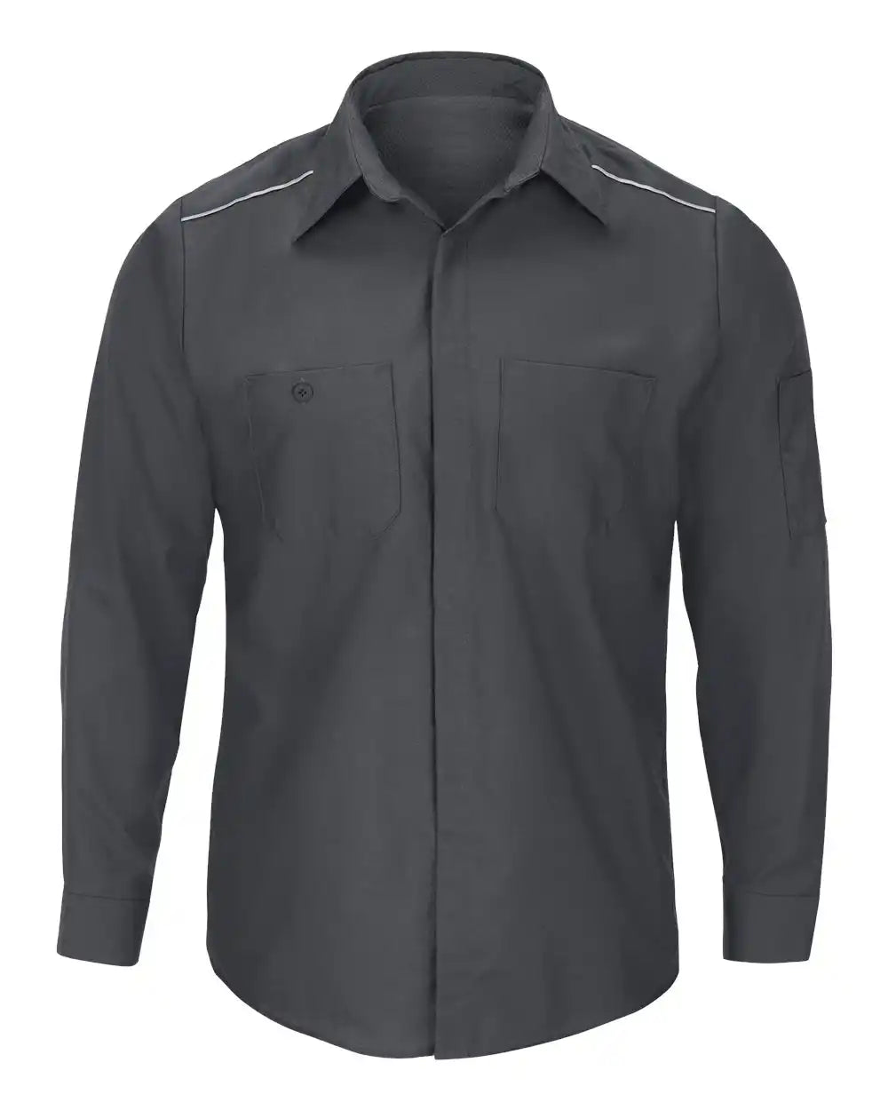 Red Kap Sp3at Pro Airflow Long Sleeve Work Shirt - Tall Sizes - Charcoal - Lt