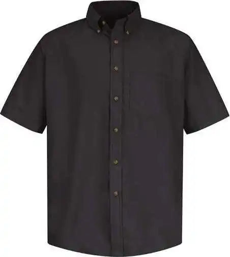 Red Kap Sp80 Poplin Short Sleeve Dress Shirt Black