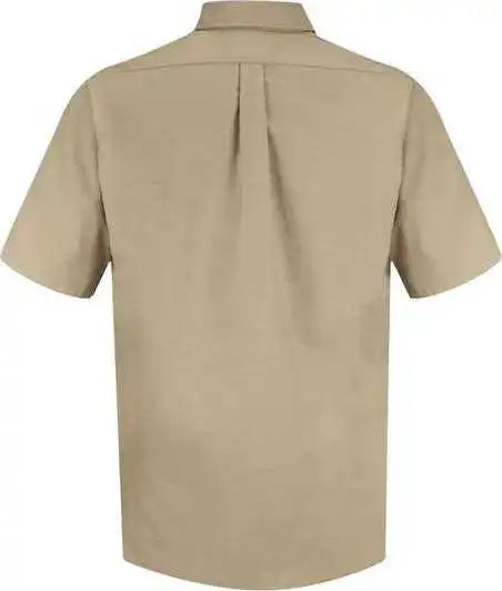 Red Kap Sp80 Poplin Short Sleeve Dress Shirt - Khaki