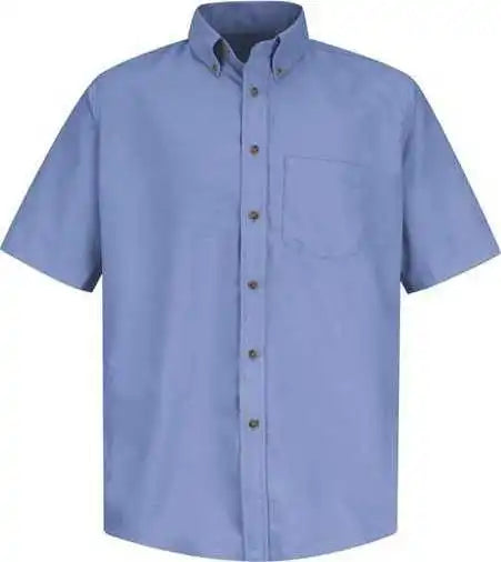 Red Kap Sp80 Poplin Short Sleeve Dress Shirt - Light Blue