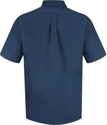Red Kap Sp80 Poplin Short Sleeve Dress Shirt Navy