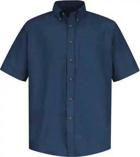 Red Kap Sp80 Poplin Short Sleeve Dress Shirt Navy