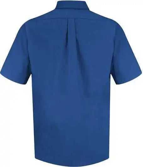 Red Kap Sp80 Poplin Short Sleeve Dress Shirt Royal Blue