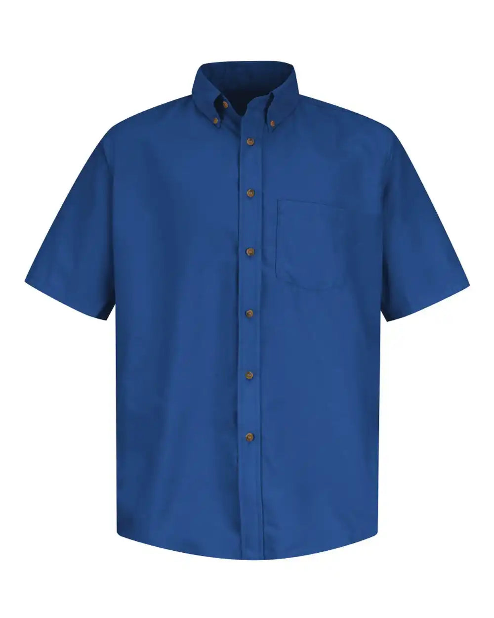 Red Kap Sp80 Poplin Short Sleeve Dress Shirt - Royal Blue - s